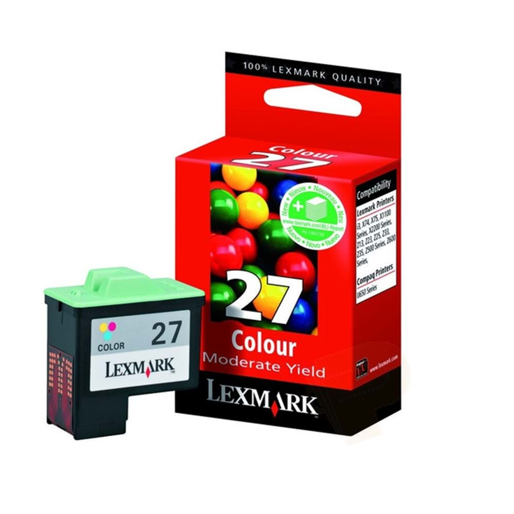 Lexmark 10NX227 CMY Mürekkep Kartuş (27)