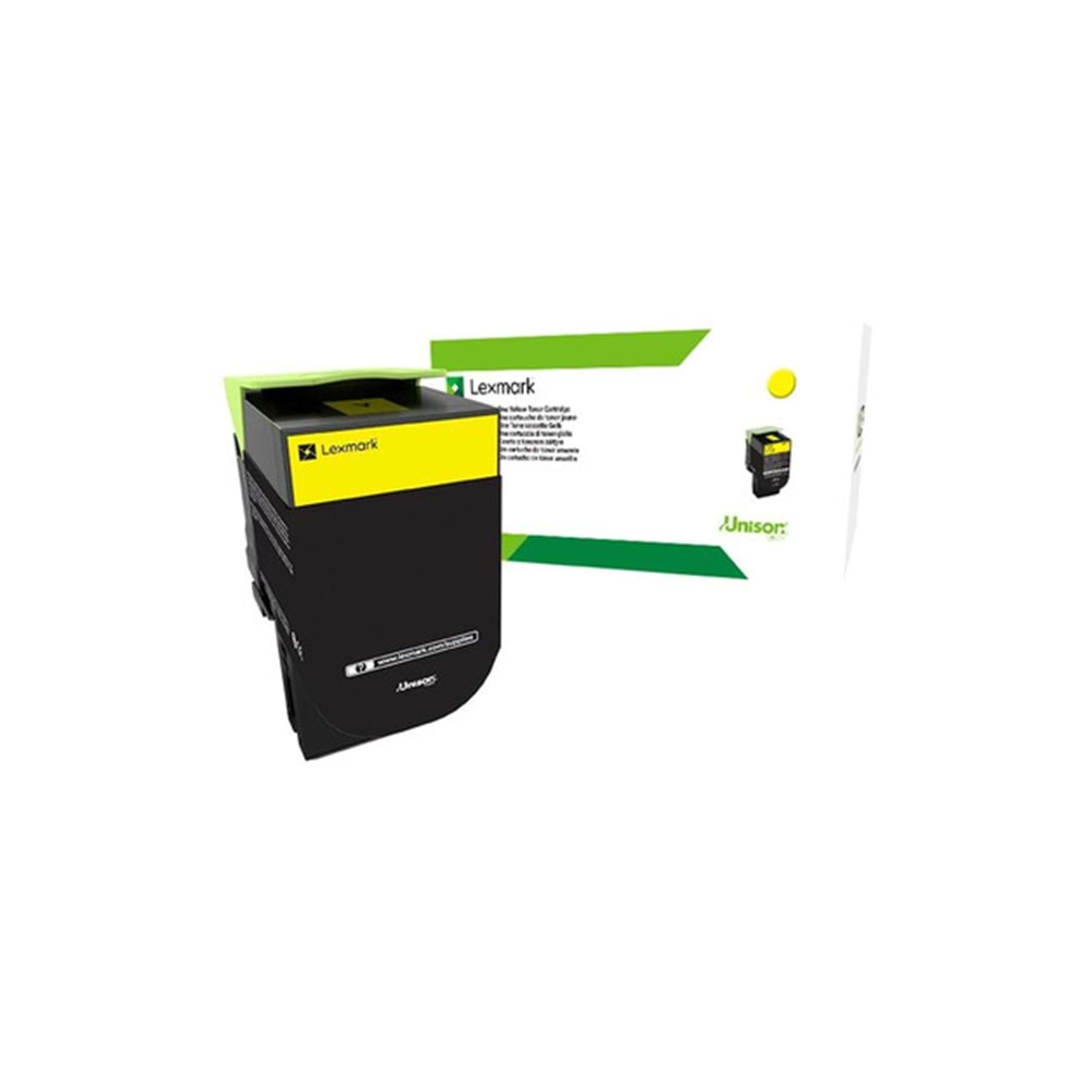 Lexmark 80C8SYE Sarı Toner (Corp.)