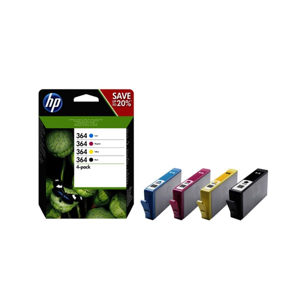 HP N9J73AE CMYK Mürekkep Kartuş (364)