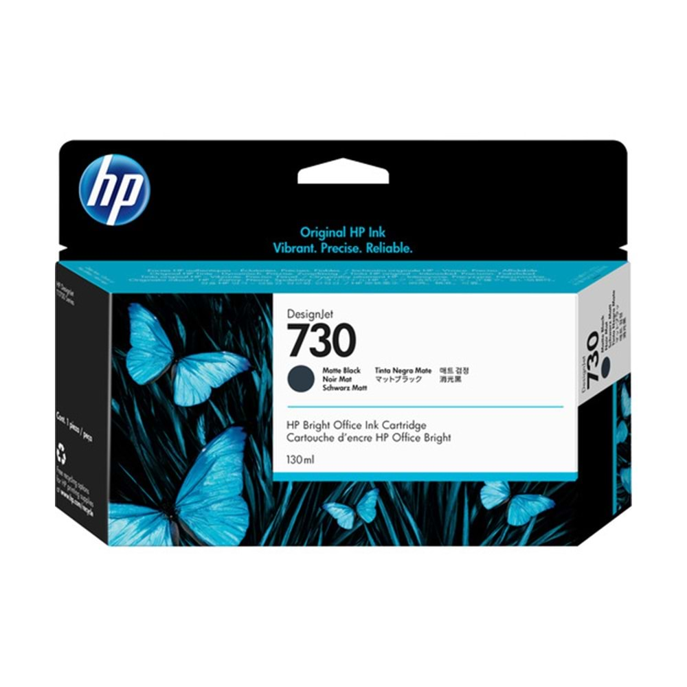 HP P2V65A 130 ml Mat Siyah Mürekkep Kartuş (730)