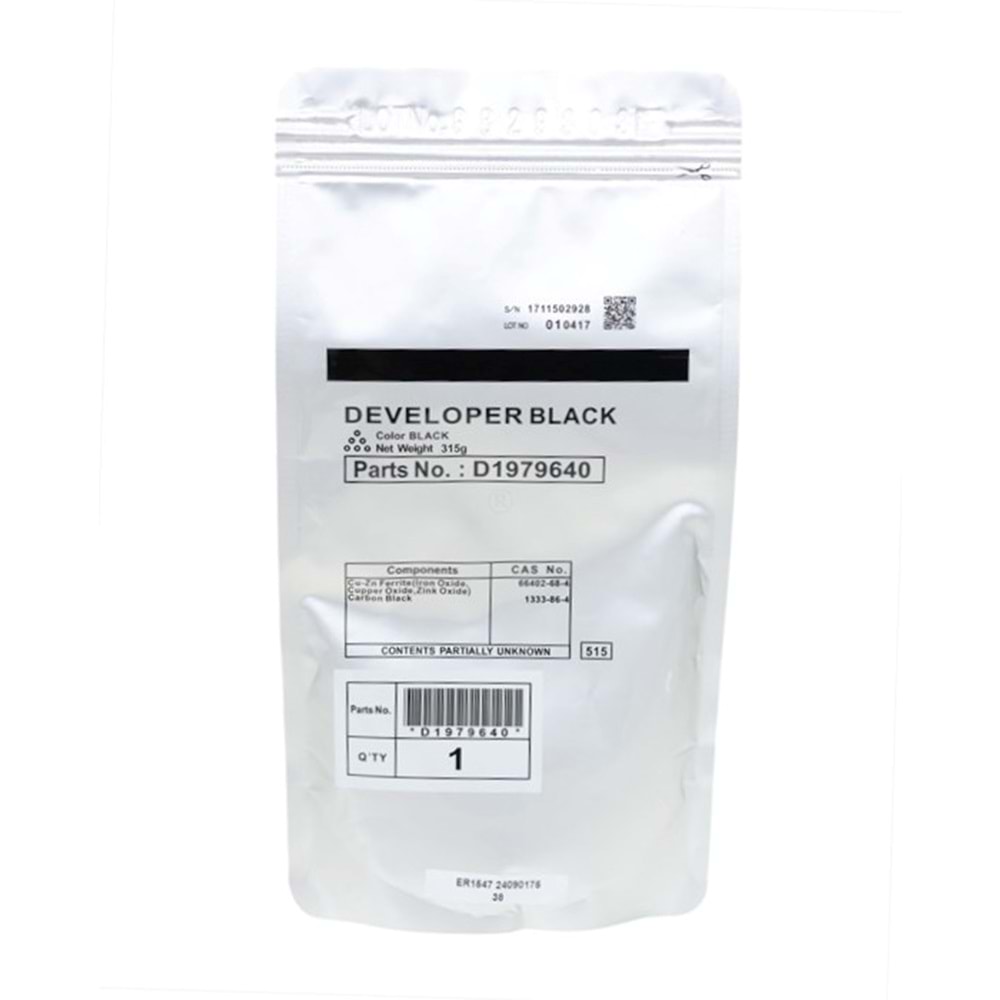 Ricoh MP 2554 Developer , MP 2554 , MP 3054 , MP 3055 , MP 3555 , MP 5054 , MP 6054 D197-9640, YCF