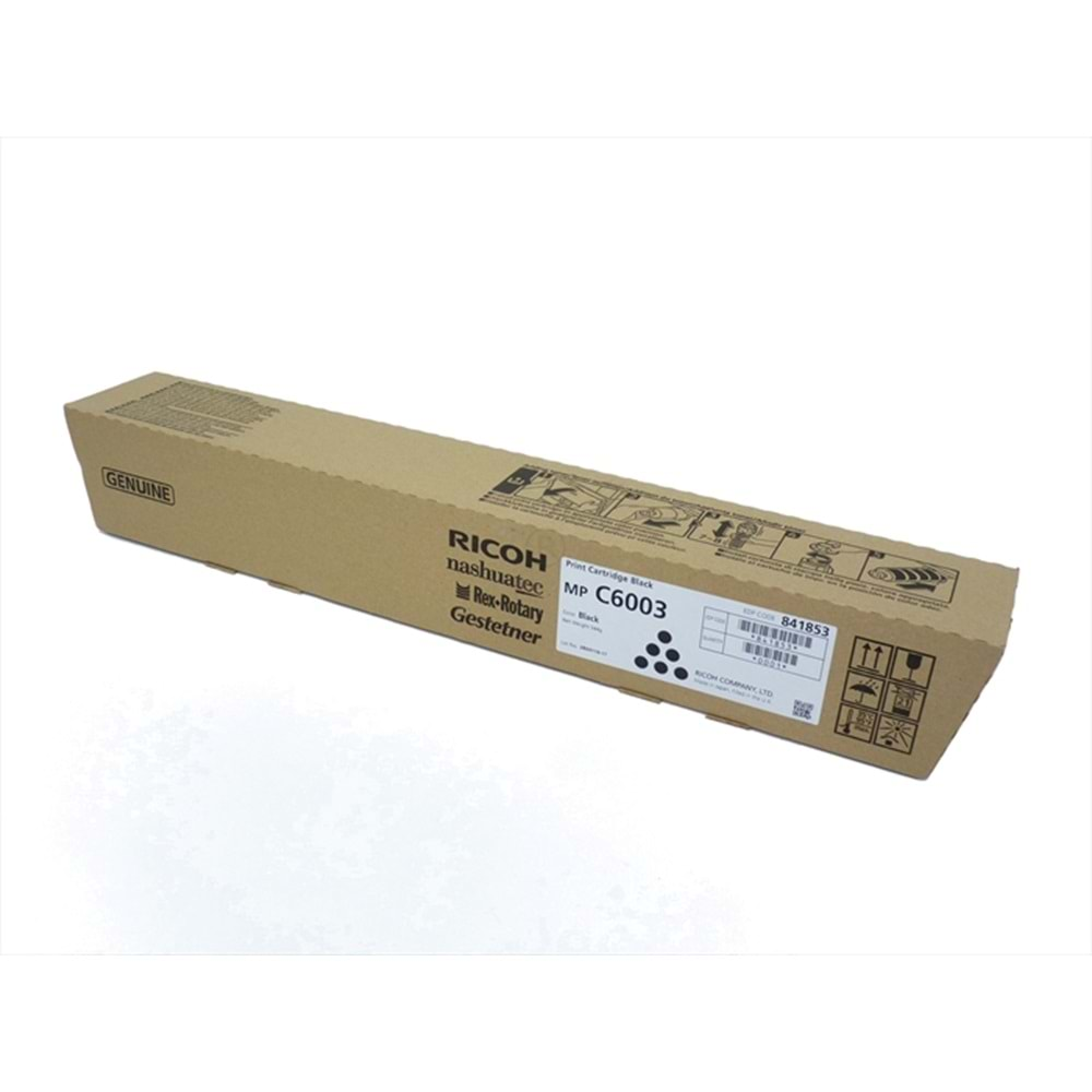 Ricoh C6003 Siyah Toner AFICIO MP C 4503 , MP C 5503 MP C 6003 , MP C 6004 , 841853 , Orjinal