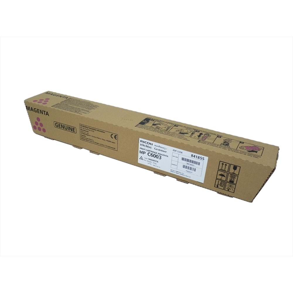 Ricoh C6003 Kırmızı Toner , AFICIO MP C 4503 , MP C 5503 MP C 6003 , MP C 6004 , 841855 , Orjinal