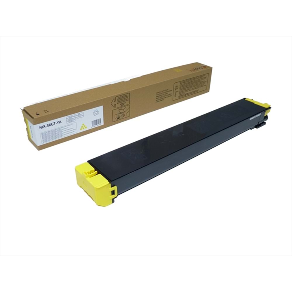 Sharp MX 2610N Sarı Copyfix Toner, MX 2610, MX 2615, MX 3110, MX 3115, MX 3610, MX 3640, MX-36GTYA, YCF