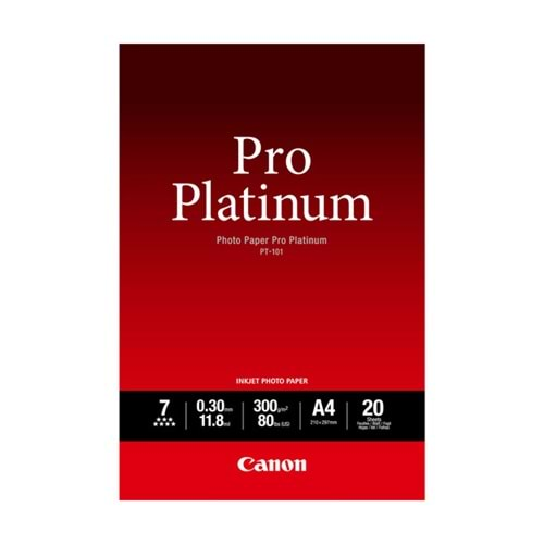 Canon PT-101 Pro Platinum Photo Paper A4 - 20 Sheets 2768B016