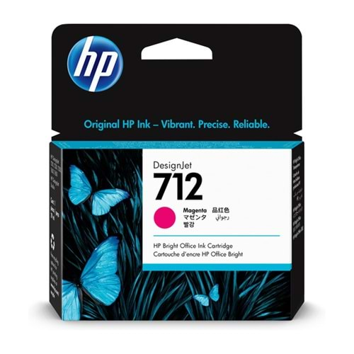 HP 3ED68A 712 29-ml Magenta DesignJet Cartridge