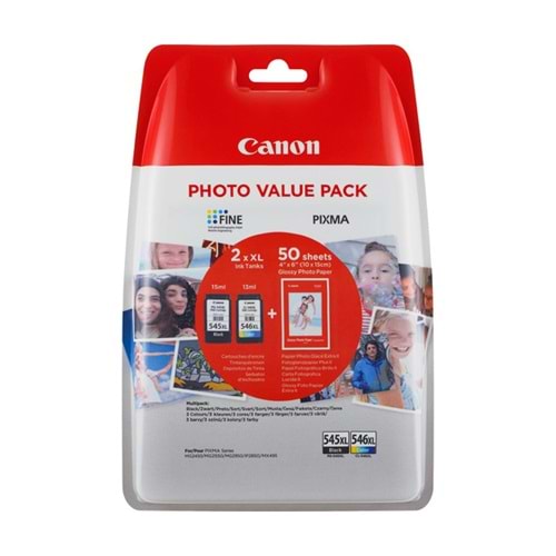 Canon CRG PG-545XL-546XL Mürekkep Kartuş Photo Value Pack 8286B006