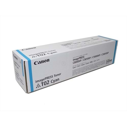 Canon T02 Mavi Toner, IMAGEPRESS C 8000, 10000, 8530B001AA , Orjinal