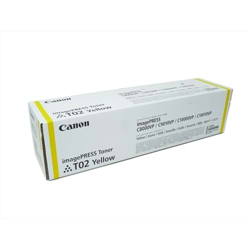 Canon T02 Toner, Sarı, IMAGEPRESS C 8000, 10000, 8532B001AA , Orjinal