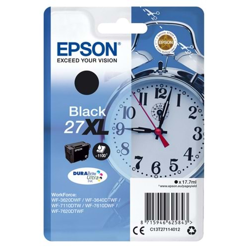 EPSON 27XL BLACK T27114 DURABrite Ultra Ink