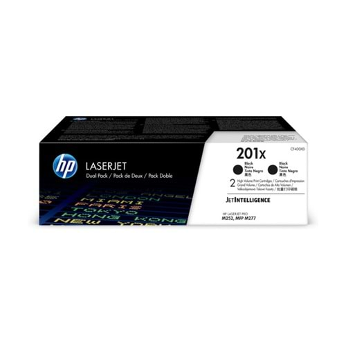 HP CF400XD 2'li paket Yüksek Kapasiteli Black Toner Kartuş (201X )