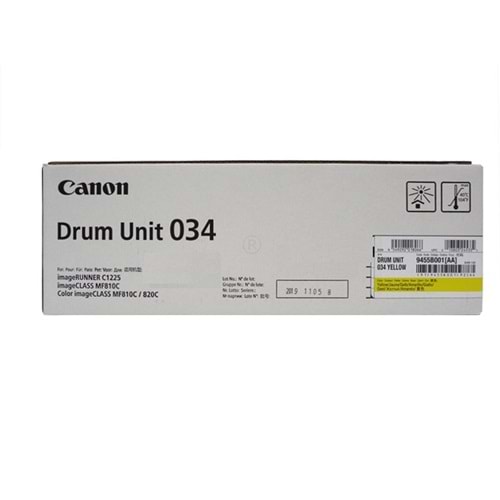 Canon 034 Yellow Drum Unit, IR C 1225, (9455B001AA) Orjinal