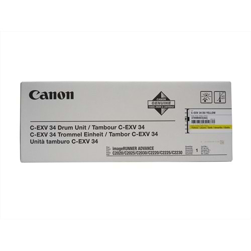 Canon C-EXV 34 Sarı Drum Unit, iR ADVANCE C2020, 2025, 2030, 3789B003BA