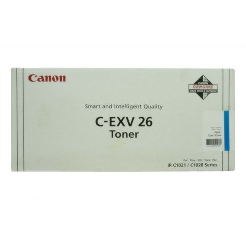 Canon C-EXV 26 Mavi Toner, IRC 1021İ, 1028İ, 1659B006, Orjinal