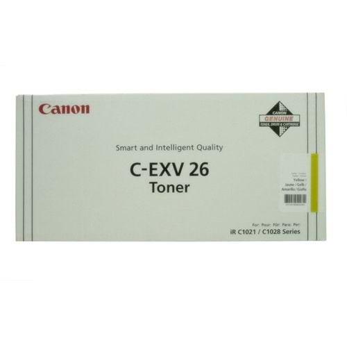 Canon C-EXV 26 Sarı Toner, IRC 1021İ, 1028İ, 1657B006AA, Orjinal
