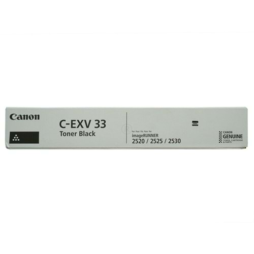 Canon C-EXV 33 Siyah Toner, IR 2520, 2525, 530, 2785B002AA, Orjinal-Açık