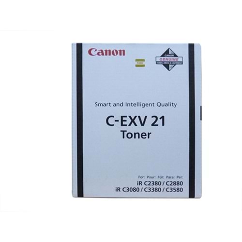 Canon C-EXV 21 Siyah Toner, IR C 2880, 3380, 0452B002AA, Orjinal