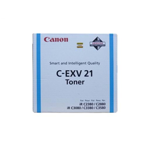 Canon C-EXV 21 Mavi Toner, IR C 2880, 3380, 0453B002AA, Orjinal