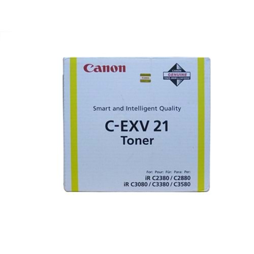 Canon C-EXV 21 Sarı Toner, IR C 2880, 3380, 0455B002AA, Orjinal