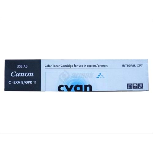 Canon C-EXV 8 Mavi Muadil Toner, CLC 2620, 3200, 7628A002AA (Made in EU)