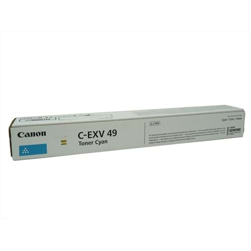 Canon C-EXV 49 Mavi Toner, (Çipsiz), IR C3320, 3325, 3330i, 8525B002AA, Orjinal