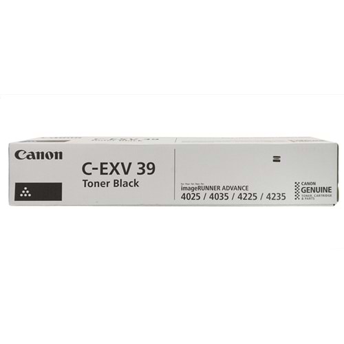 Canon C-EXV 39 Siyah Toner, IR 4025, 4035, 4792B002AA, Orjinal