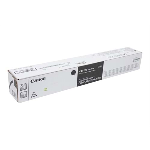 Canon C-EXV 58 B Siyah Toner, DX C5840i, 3763C002AA, Orjinal