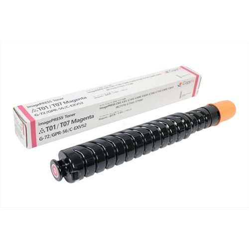 Canon T01 / T07/ C-EXV 52M Kırmızı Muadil Toner, ImagePress C160, C600, IR C 7565, YCF