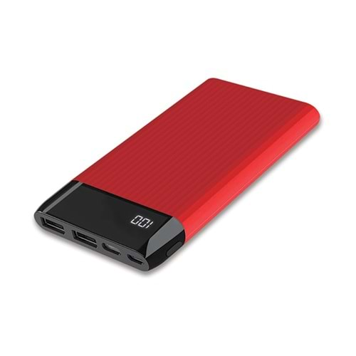 Dexim SY15 Led Ekranlı Hızlı 10.000mAh Powerbank Kırmızı