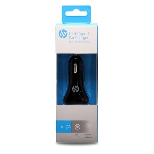 HP USB+Type-C Car Charger Multi Power BL