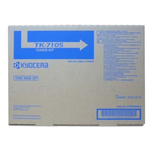 Kyocera Mita TK-7105 Siyah Toner, Taskalfa 3010, Orjinal