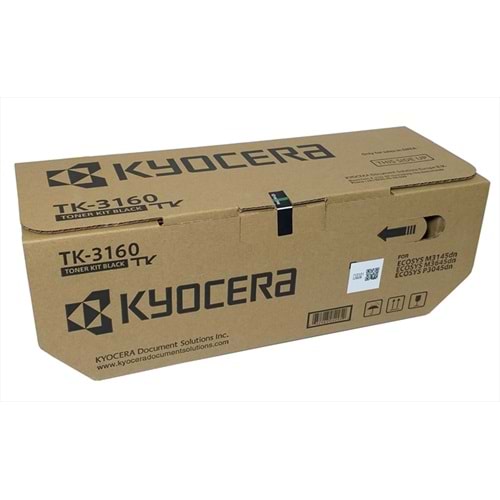Kyocera Mita TK-3160 Toner, Ecosys P 3045 DN, Orjinal