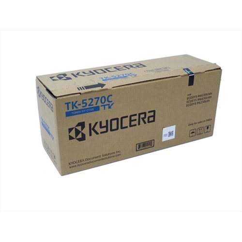 Kyocera Mita TK-5270 Mavi Toner, M 6230, 6630, Orjinal