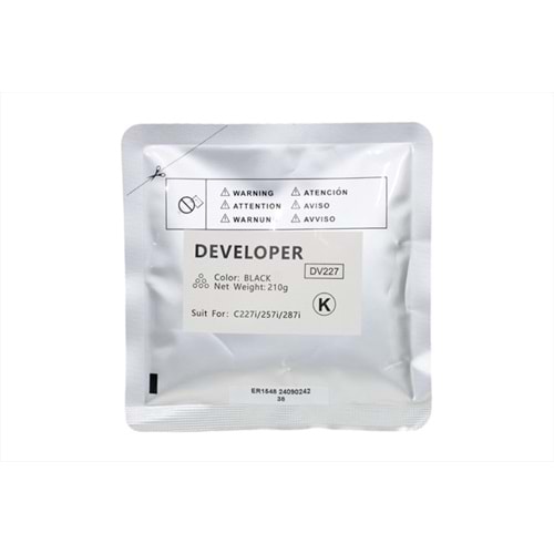 Konica Minolta DV227 Siyah Copyfix Developer , BIZHUB C 227i , C 257i , C 287i , DV-227K , 210g, YCF