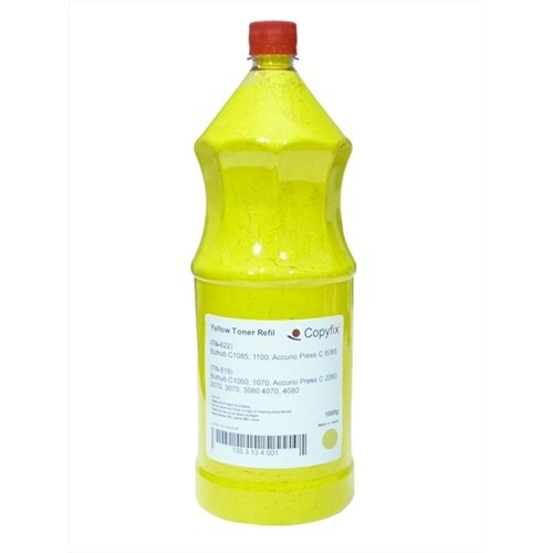 KN, TN-622 Sarı Refill Muadil Toner, Bizhub C1085-C1100-6085, 1000G, ICF