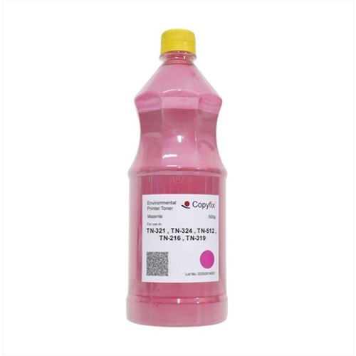 KN, Bizhub C224, TN-321, TN-324, TN-512, TN-216, TN-319 Copyfix Kırmızı Dolum Toneri, 500G Bottle, YCF