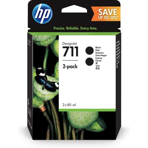 HP P2V31A 2'li paket Black Mürekkep Kartuş (711)