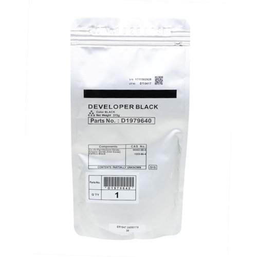 Ricoh MP 2554 Developer, MP 2554, MP 3054, MP 3055, MP 3555, MP 5054, MP 6054 D197-9640, YCF