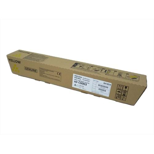 Ricoh C6003 Sarı Toner , AFICIO MP C 4503 , MP C 5503 MP C 6003 , MP C 6004 , 841854 , Orjinal