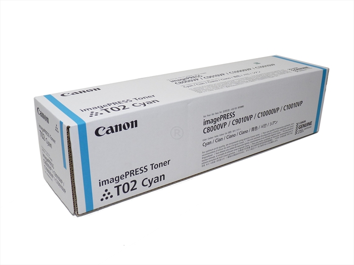 Canon T02 Mavi Toner , IMAGEPRESS C 8000VP , C 9010VP , C 10000VP , C 10010VP , 8530B001AA , Orjinal