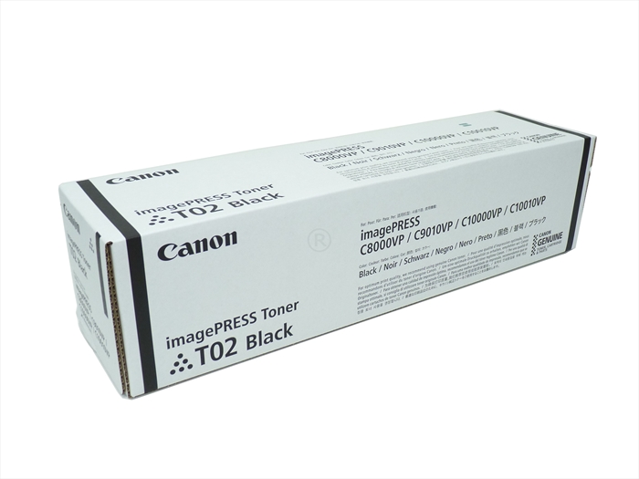 Canon T02 Siyah Toner , IMAGEPRESS C 8000VP , C 9010VP , C 10000VP , C 10010 , 8529B001AA , Orjinal