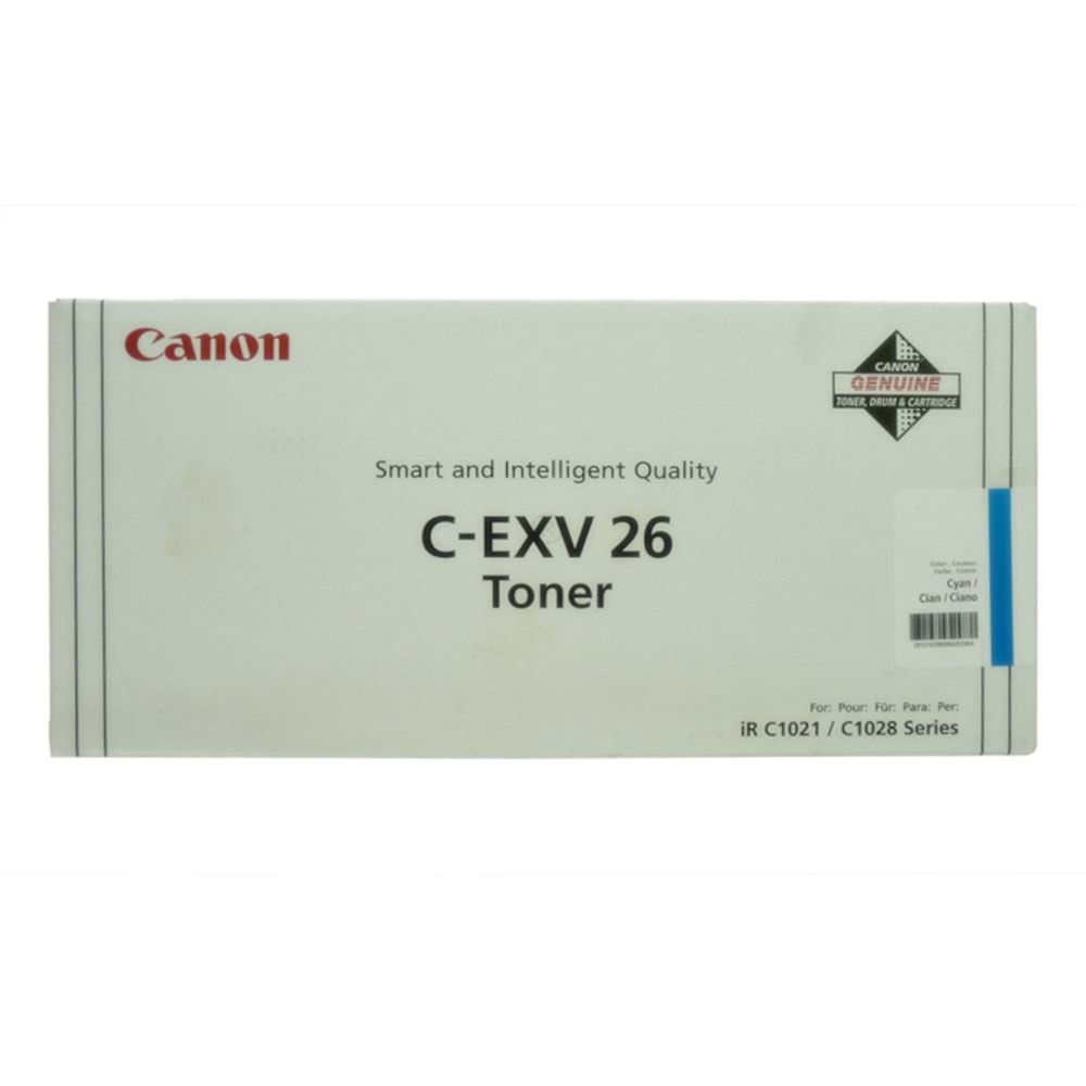 Canon C-EXV 26 Mavi Toner, IRC 1021İ, 1028İ, 1659B006, Orjinal