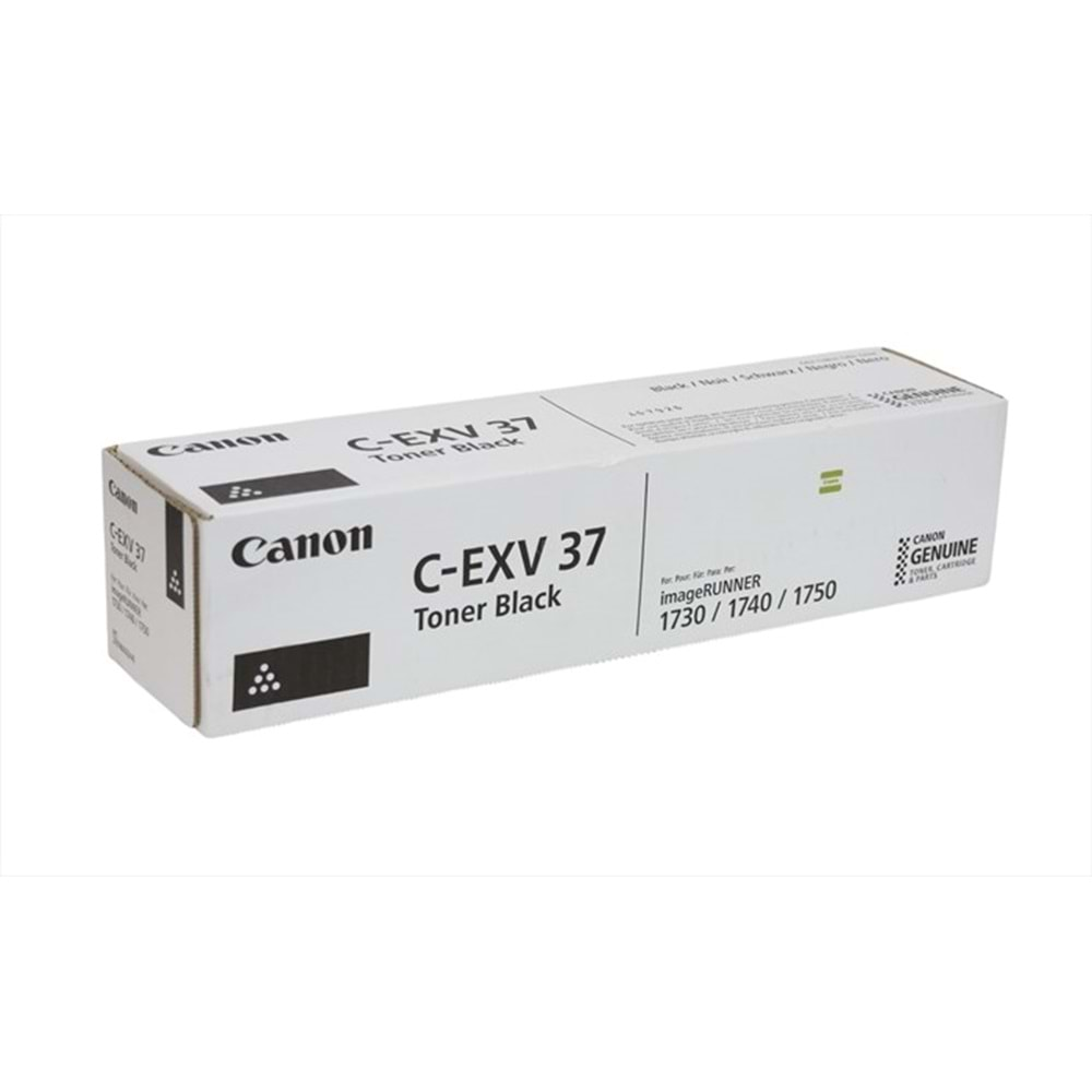 Canon C-EXV 37 Siyah Orjinal Toner , IR 1730 , 1740 , 1750 , 2787B002AA , Orjinal