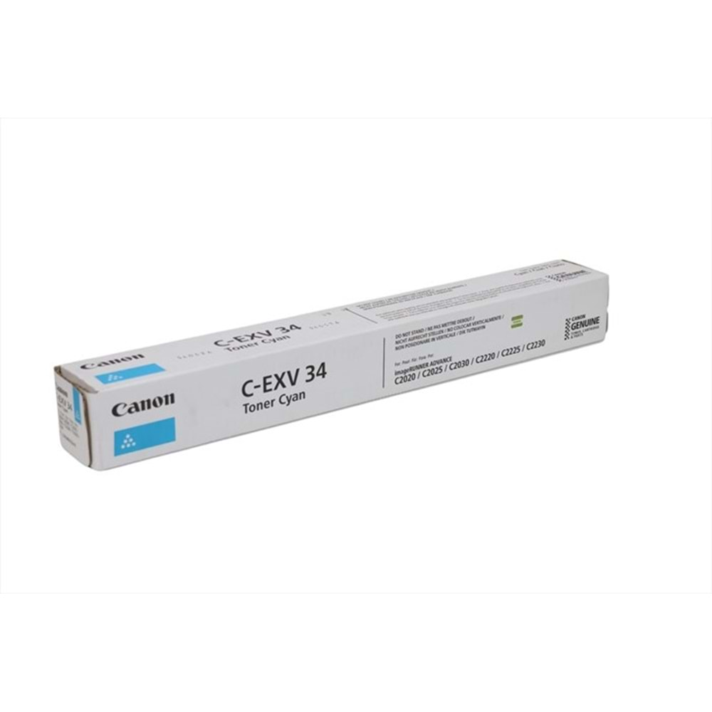 Canon C-EXV 34 Mavi Toner , C 2020 , 2030 , 3783B002AA , Orjinal