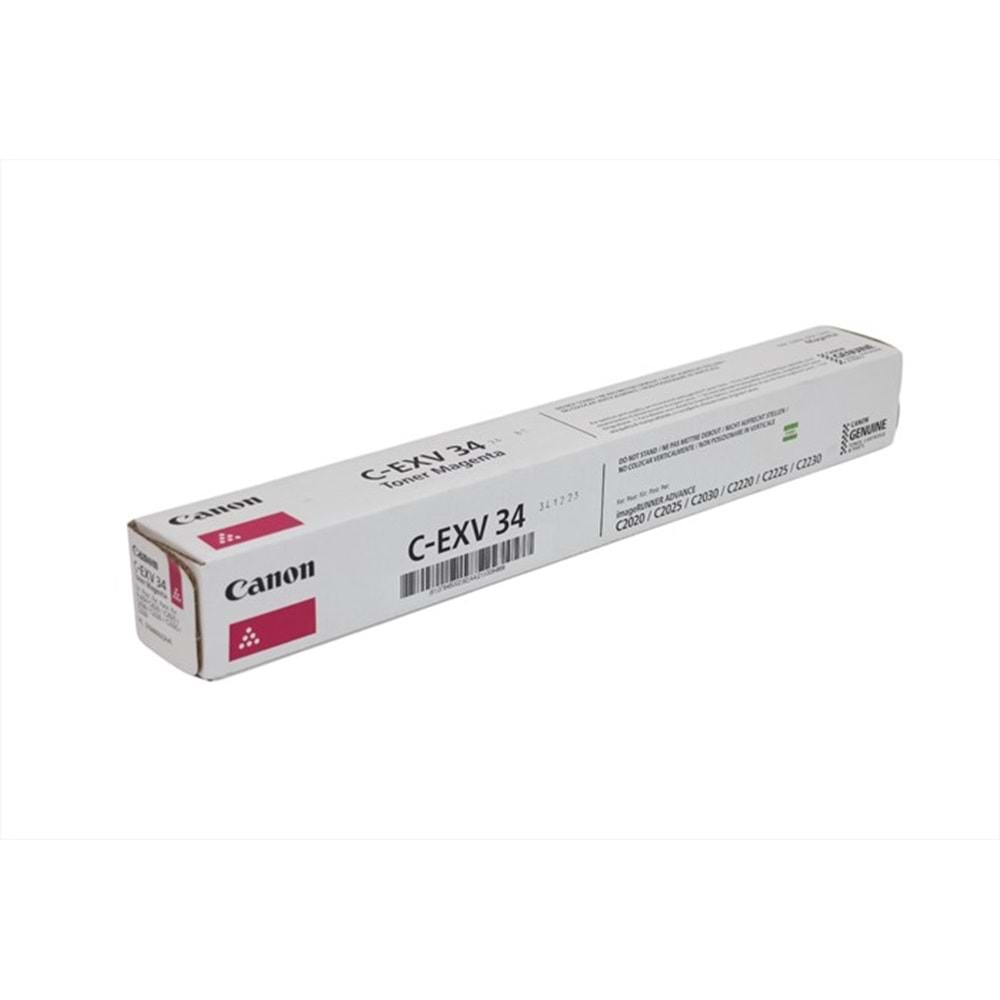 Canon C-EXV 34 Kırmızı Toner , C 2020 , 2030 , 3784B002AA , Orjinal