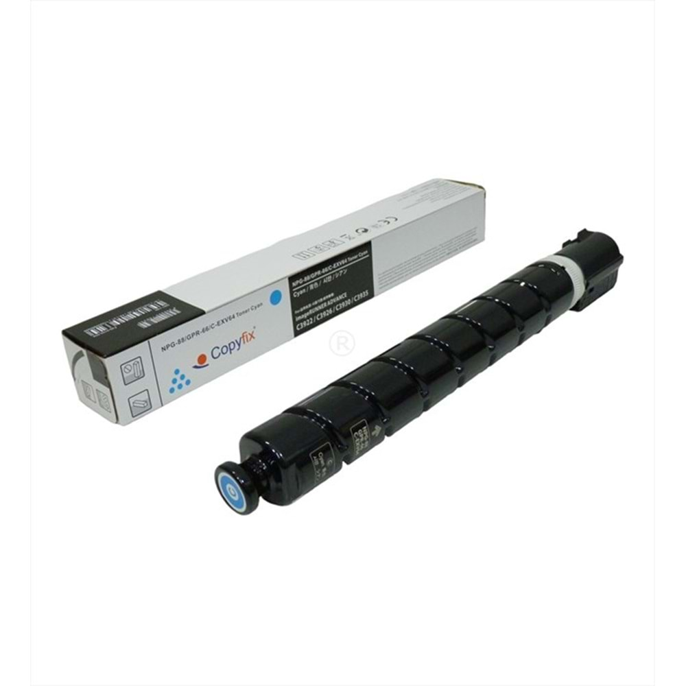 Canon C-EXV-64 Mavi Copyfix Toner , imageRUNNER DX C3922i , C3926i , C3930i , C3935i , YCF