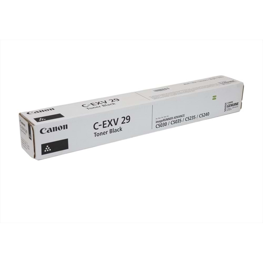 Canon C-EXV 29 Siyah Toner , IR ADVANCE C 5030 , C 5035 , C 5235 , C 5240 , 2790B002AB , Orjinal