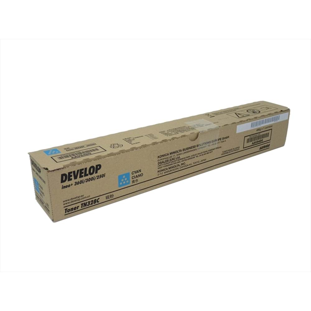 Develop TN-328C Mavi Toner , INEO + 250 I , INEO + 300 I , INEO + 360 I , AAV84D0 , Orjinal