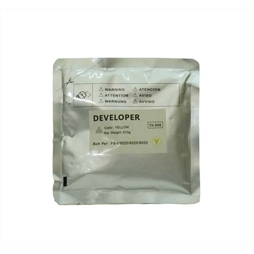 Kyocera Mita TK-898 Copyfix Sarı Developer FS C 8020 , FS C 8025 , FS C 8520 , TASKALFA 205 C , TASKALFA 255 C , 210g , YCF