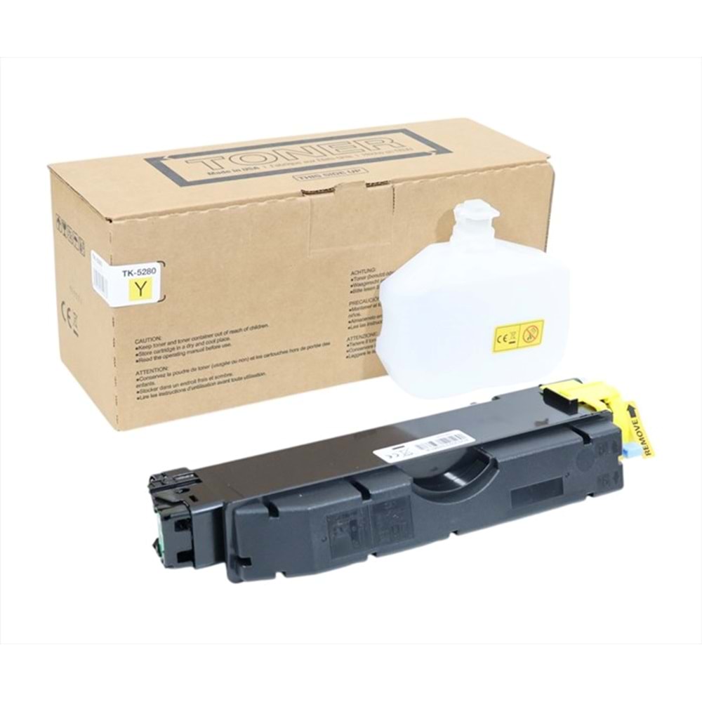 Kyocera Mita TK-5280 Sarı Toner , ECOSYS M 6235 CIDN , M 6635 CIDN , P 6235 CDN , (Made in USA)